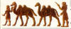 Фигурки погонщиков и верблюдов каравана, Позолоченная бронза.